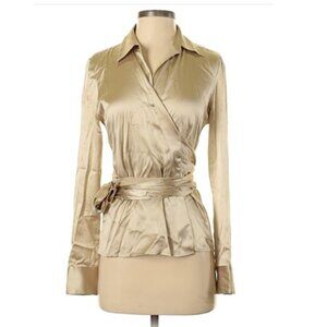 Ann Taylor Silk Blouse in Champagne